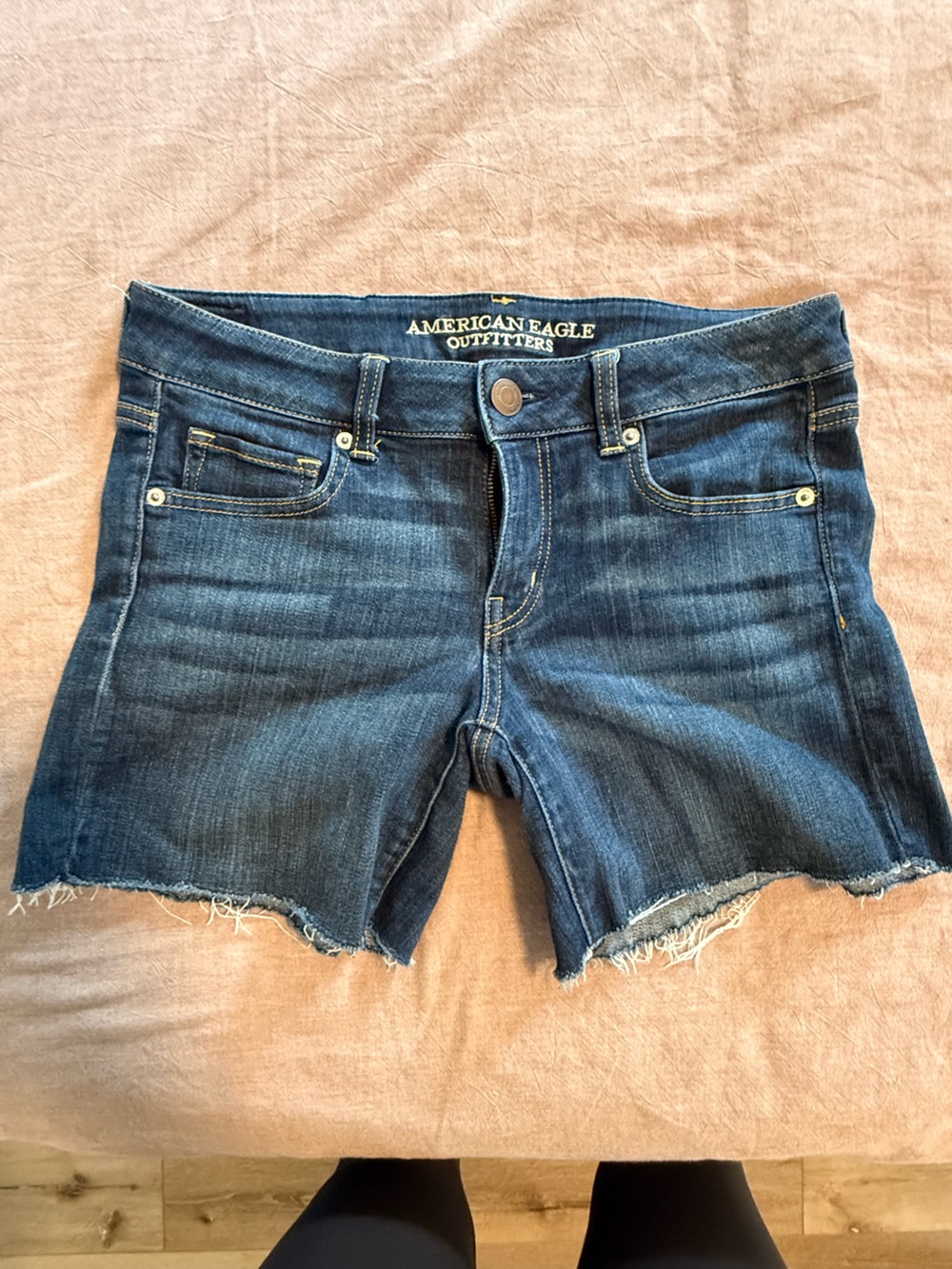 American Eagle Outfitters Dark Blue Denim Jean Shorts